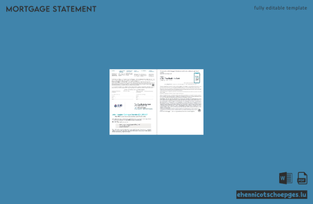 Hypothekenabrechnung der Qatar QNB Alahli Bank in Word- und PDF-Formaten (3-4 Beispielvorschau)